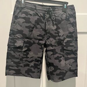 Black and gray camouflage boys shorts - like new
